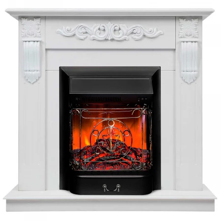 Электрокамин Realflame Dominica WT с очагом Majestic Lux Black 304007
