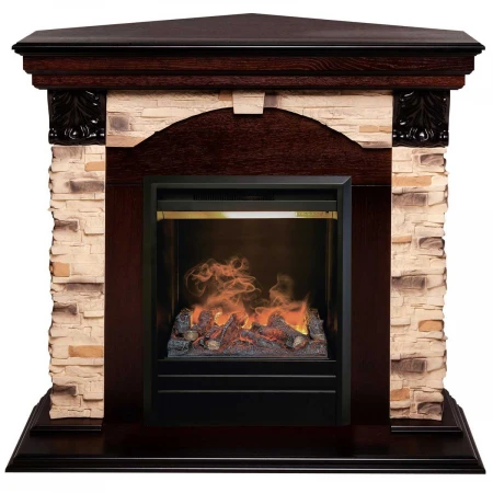 Электрокамин Realflame Dublin Corner Rock AO с очагом 3D Olympic 342144