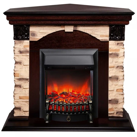 Электрокамин Realflame Dublin Corner Rock AO с очагом Fobos Lux Black 301144