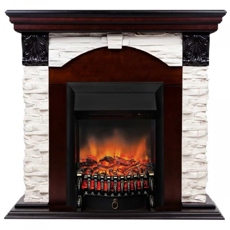 Электрокамин Realflame Dublin Lux AO с очагом Fobos Lux Black RC 302140