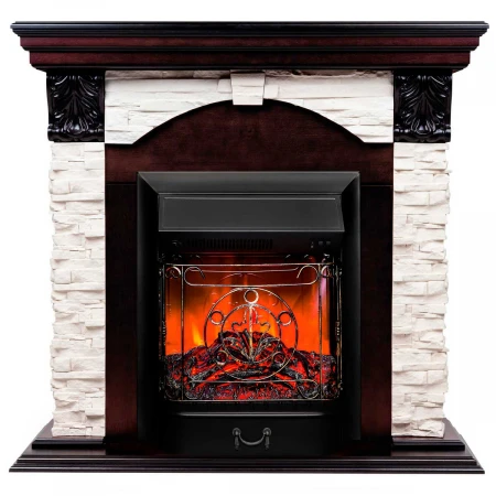 Электрокамин Realflame Dublin Lux AO с очагом Majestic Lux Black 304140