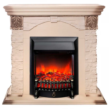 Электрокамин Realflame Dublin Lux WT с очагом Fobos Lux Black 301141