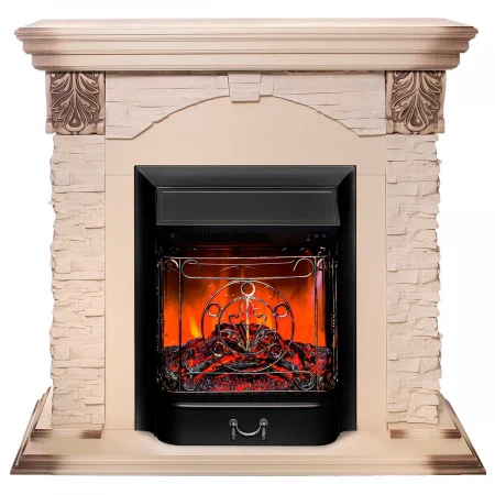 Электрокамин Realflame Dublin Lux WT с очагом Majestic Lux Black 304141