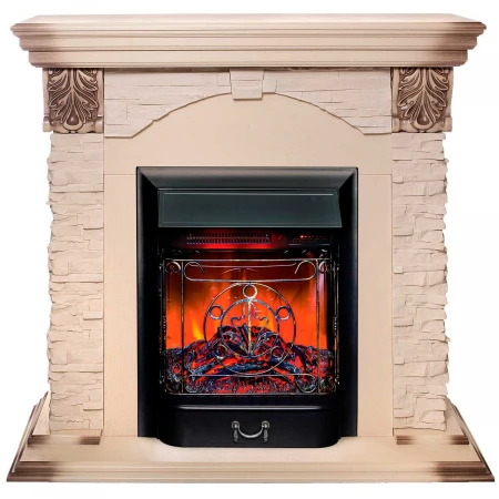 Электрокамин Realflame Dublin Lux WT с очагом Majestic Lux Black RC 305141