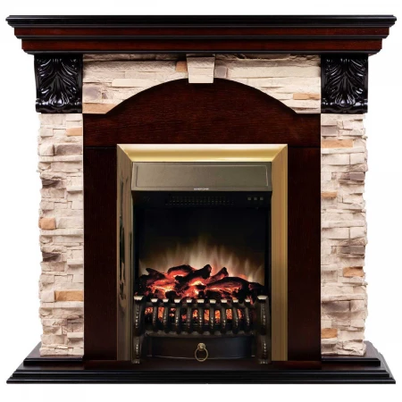 Электрокамин Realflame Dublin Rock AO с очагом Fobos Lux Brass 303143