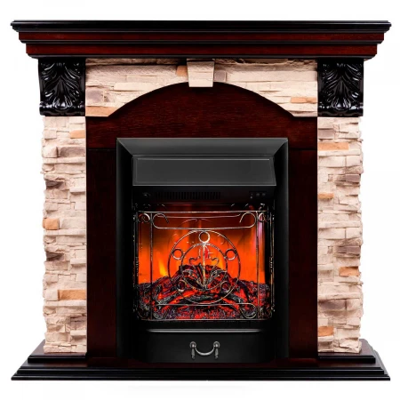 Электрокамин Realflame Dublin Rock AO с очагом Majestic Lux Black 304143