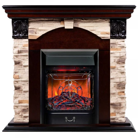 Электрокамин Realflame Dublin Rock AO с очагом Majestic Lux Black RC 305143