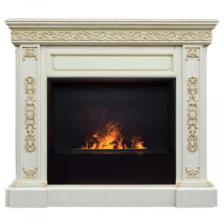 Электрокамин Realflame Ekaterina 26 WT с очагом 3D Cassette 630 Black Panel 360061