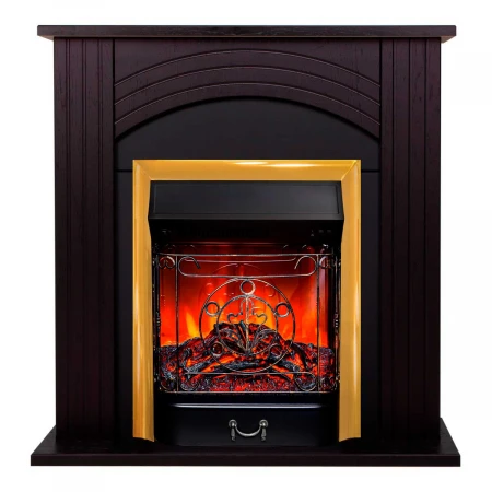 Электрокамин Realflame Hanna STD DN с очагом Majestic Lux Brass 306393