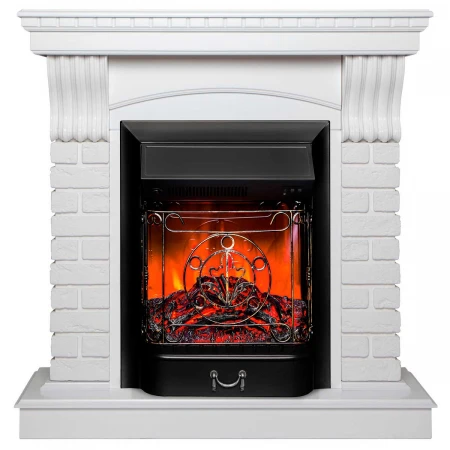 Электрокамин Realflame Jazz WT с очагом Majestic Lux Black 304300