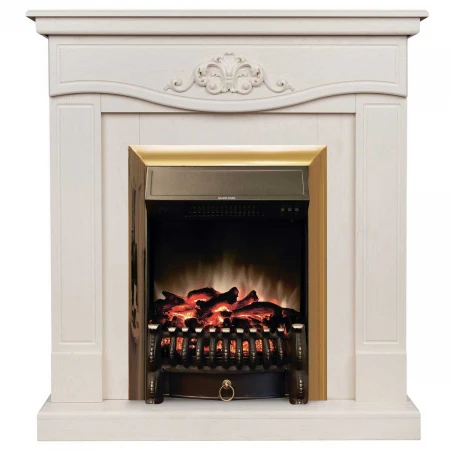 Электрокамин Realflame Junona WT с очагом Fobos Lux Brass 303285