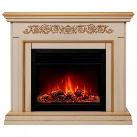 Электрокамин Realflame Leticia 26 WT-619G с очагом Moonblaze Deluxe Black 317064