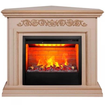 Электрокамин Realflame Leticia Corner 26 WT-619G с очагом 3D Helios 26 346065