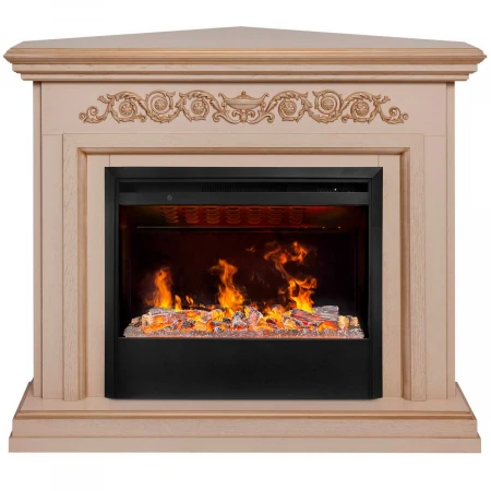 Электрокамин Realflame Leticia Corner 26 WT-619G с очагом 3D Helios 26 SBG 347065