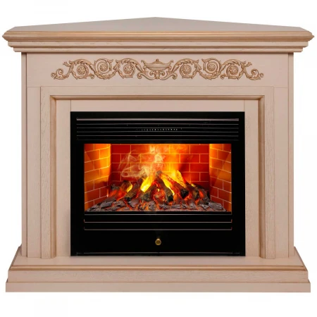 Электрокамин Realflame Leticia Corner 26 WT-619G с очагом 3D Novara 348065