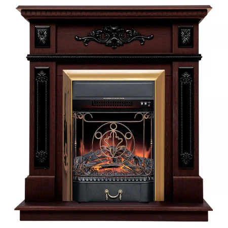 Электрокамин Realflame Lilian DN с очагом Majestic Lux Brass 306014
