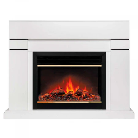 Электрокамин Realflame Lindelse 26 WT с очагом Moonblaze Deluxe Brass 318069