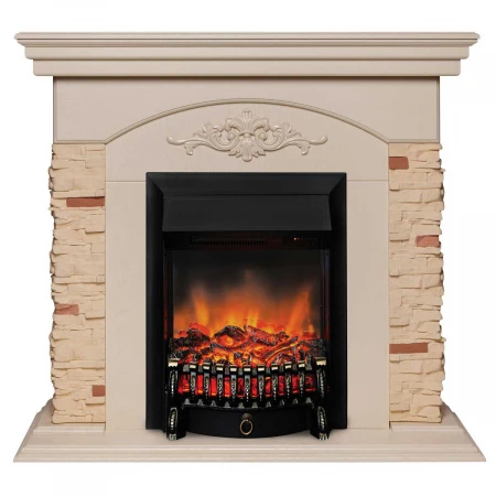 Электрокамин Realflame Neapolis WT с очагом Fobos Lux Black RC 302136