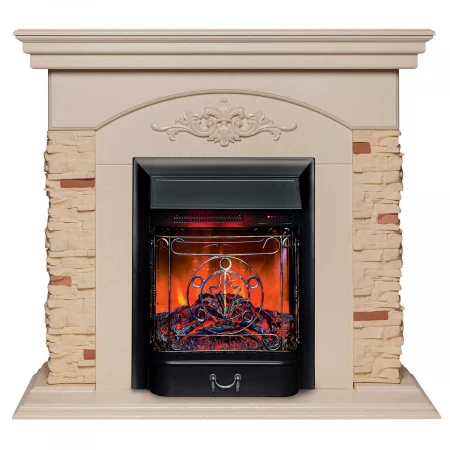 Электрокамин Realflame Neapolis WT с очагом Majestic Lux Black RC 305136