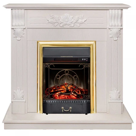 Электрокамин Realflame Ottawa WT с очагом Majestic Lux Brass 306041