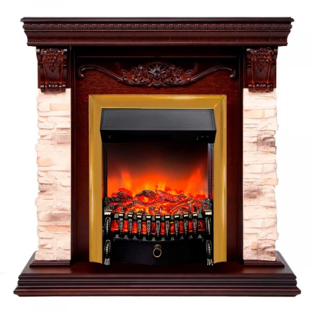 Электрокамин Realflame Patricia STD NT с очагом Fobos Lux Brass 303397