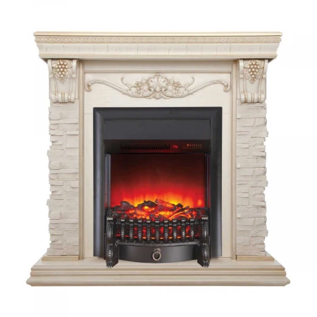 Электрокамин Realflame Patricia WT с очагом Fobos Lux Black RC 302303