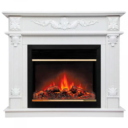 Электрокамин Realflame Philadelphia 25,5/26 WT с очагом Moonblaze Deluxe Brass 318049