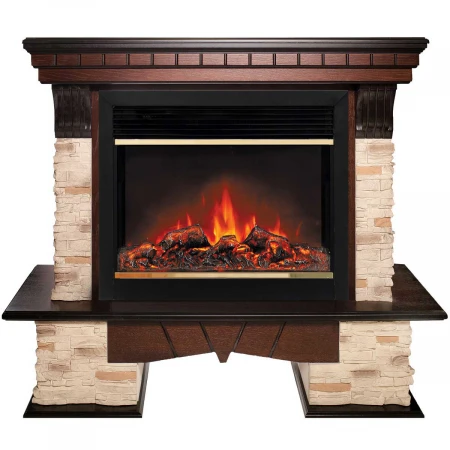 Электрокамин Realflame Rockland 26 AO с очагом Moonblaze Deluxe Brass 318330