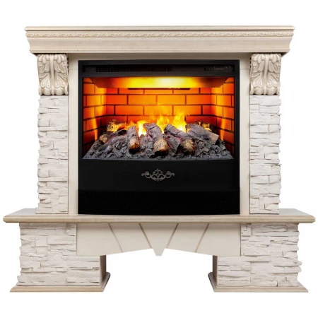 Электрокамин Realflame Rockland Lux 25/25,5 WT с очагом 3D Firestar 25,5 344172