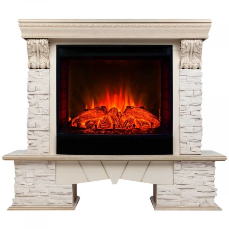 Электрокамин Realflame Rockland Lux 25/25,5 WT с очагом Evrika 25,5 314172
