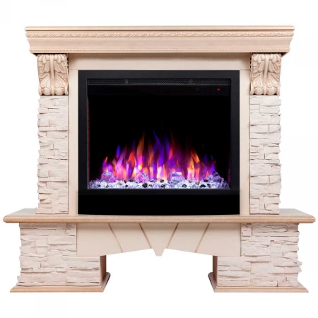 Электрокамин Realflame Rockland Lux 25/25,5 WT с очагом Saphir 25,5 373172