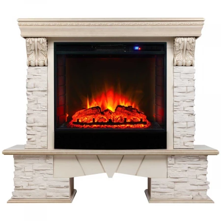 Электрокамин Realflame Rockland Lux 25/25,5 WT с очагом Sparta 25,5 313172