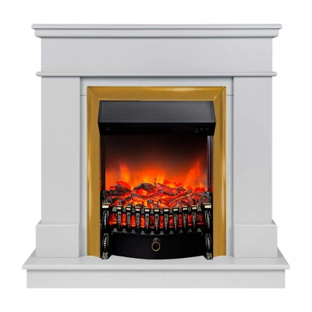 Электрокамин Realflame Selena STD GR с очагом Fobos Lux Brass 303373