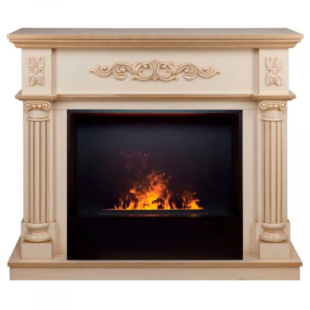 Электрокамин Realflame Silvia 26 WT-619G с очагом 3D Cassette 630 Black Panel 360074