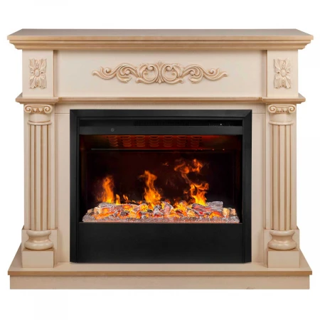 Электрокамин Realflame Silvia 26 WT-619G с очагом 3D Helios 26 SBG 347074