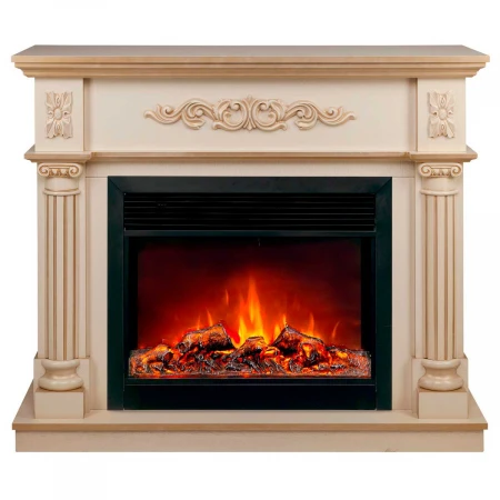 Электрокамин Realflame Silvia 26 WT-619G с очагом Moonblaze Deluxe Black 317074