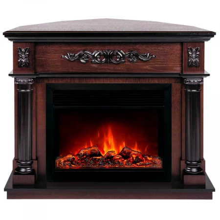 Электрокамин Realflame Silvia Corner 26 AO с очагом Moonblaze Deluxe Black 317319