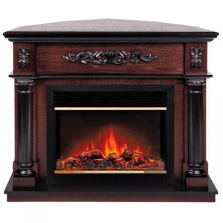 Электрокамин Realflame Silvia Corner 26 AO с очагом Moonblaze Deluxe Brass 318319