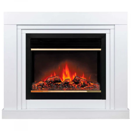 Электрокамин Realflame Stanley 26 WT с очагом Moonblaze Deluxe Brass 318282