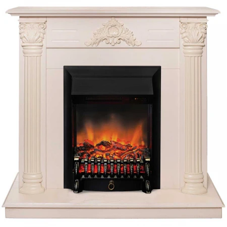Электрокамин Realflame Stefania WT-F612 с очагом Fobos Lux Black RC 302002