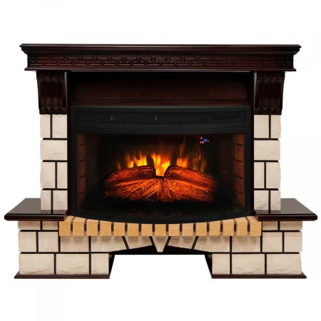 Электрокамин Realflame Stone 33W AO с очагом Firespace 33W 321198