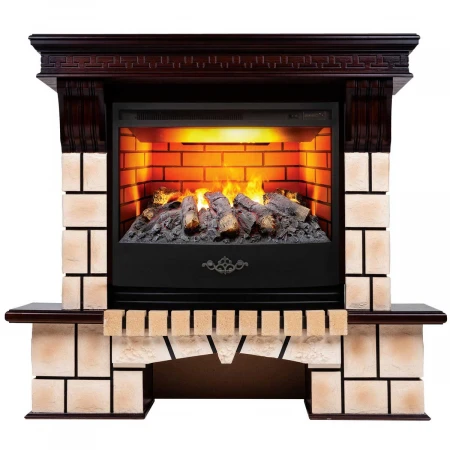 Электрокамин Realflame Stone Brick 25/25,5 AO с очагом 3D Firestar 25,5 344179