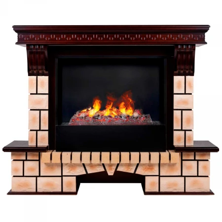 Электрокамин Realflame Stone Brick 26 AO с очагом 3D Cassette 630 338189