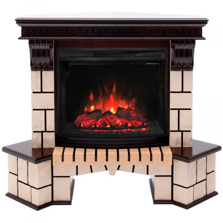Электрокамин Realflame Stone Corner 25/25,5 AO с очагом Evrika 25,5 314177