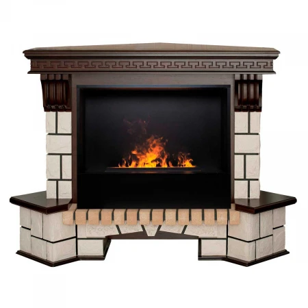 Электрокамин Realflame Stone Corner 26 AO с очагом 3D Cassette 630 Black Panel 360322