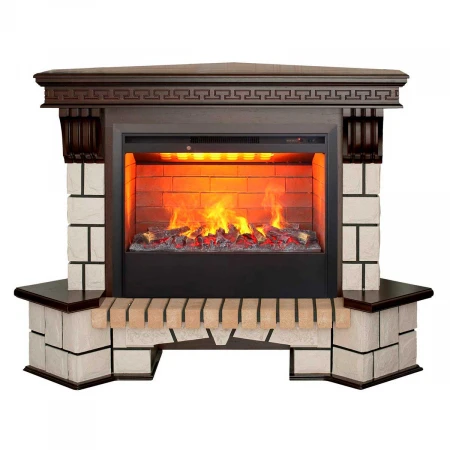 Электрокамин Realflame Stone Corner 26 AO с очагом 3D Helios 26 346322
