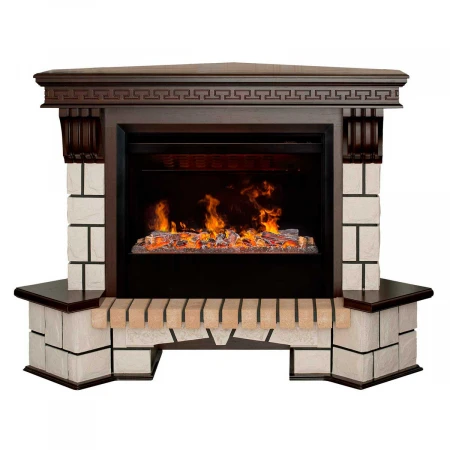 Электрокамин Realflame Stone Corner 26 AO с очагом 3D Helios 26 SBG 347322