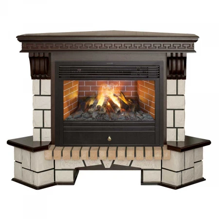 Электрокамин Realflame Stone Corner 26 AO с очагом 3D Novara 348322
