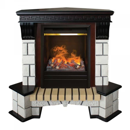Электрокамин Realflame Stone Corner STD AO с очагом 3D Olympic 342328