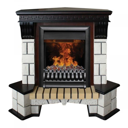 Электрокамин Realflame Stone Corner STD AO с очагом 3D Oregan 343328